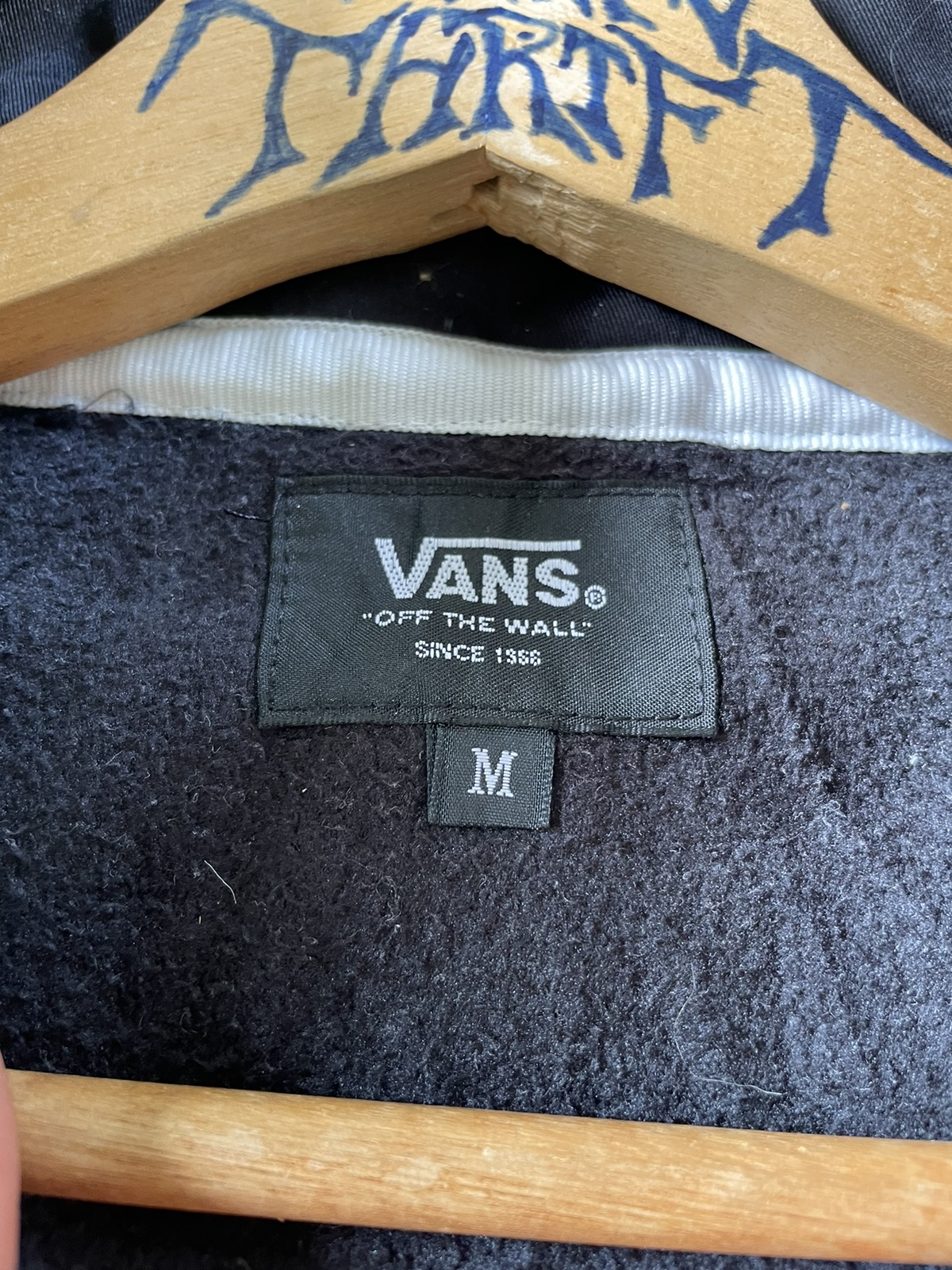 💥Vans Off The Wall Embroidery Logo Stripe Fleece Sweater - 6