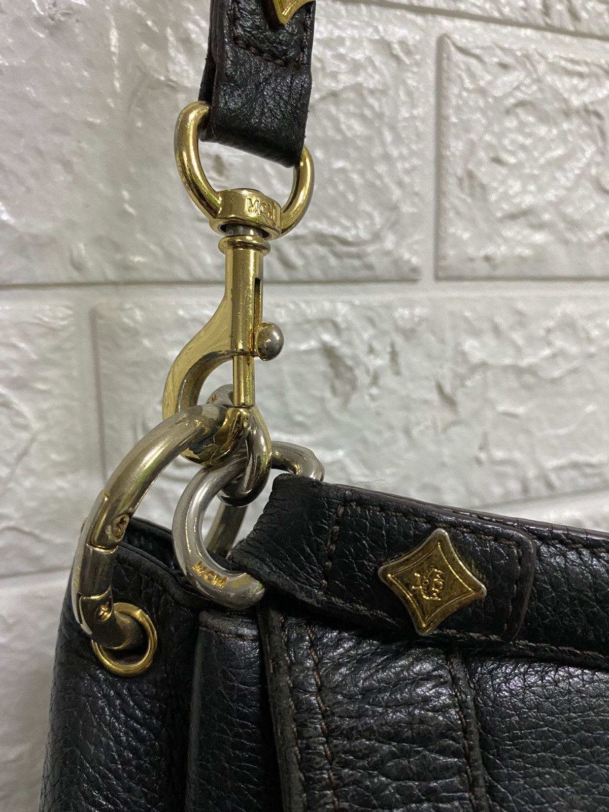 Authentic MCM Leather Shoulder Bag - 9