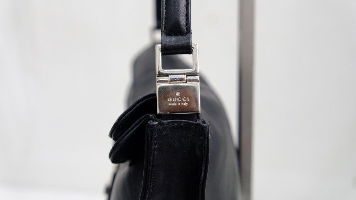 Authentic Gucci Black Jackie Leather Shoulder Bag - 14