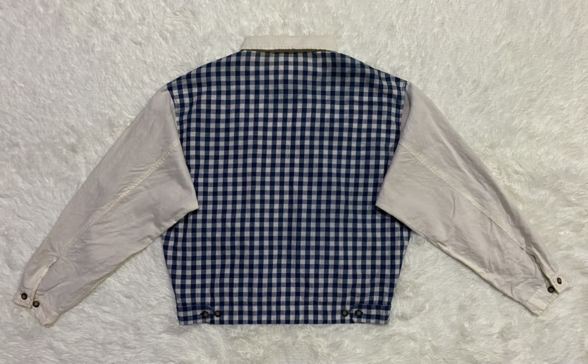 Vintage - Checkered James Dean Linen Cotton Zipper Jacket - 14