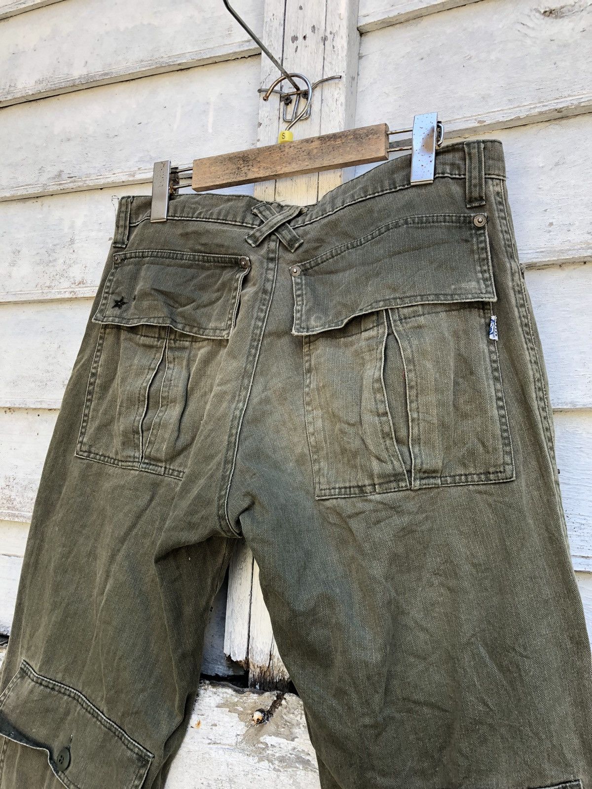 Japanese Brand - Unique Design Clutch Climax Control Back Cargo Pocket Pant - 7