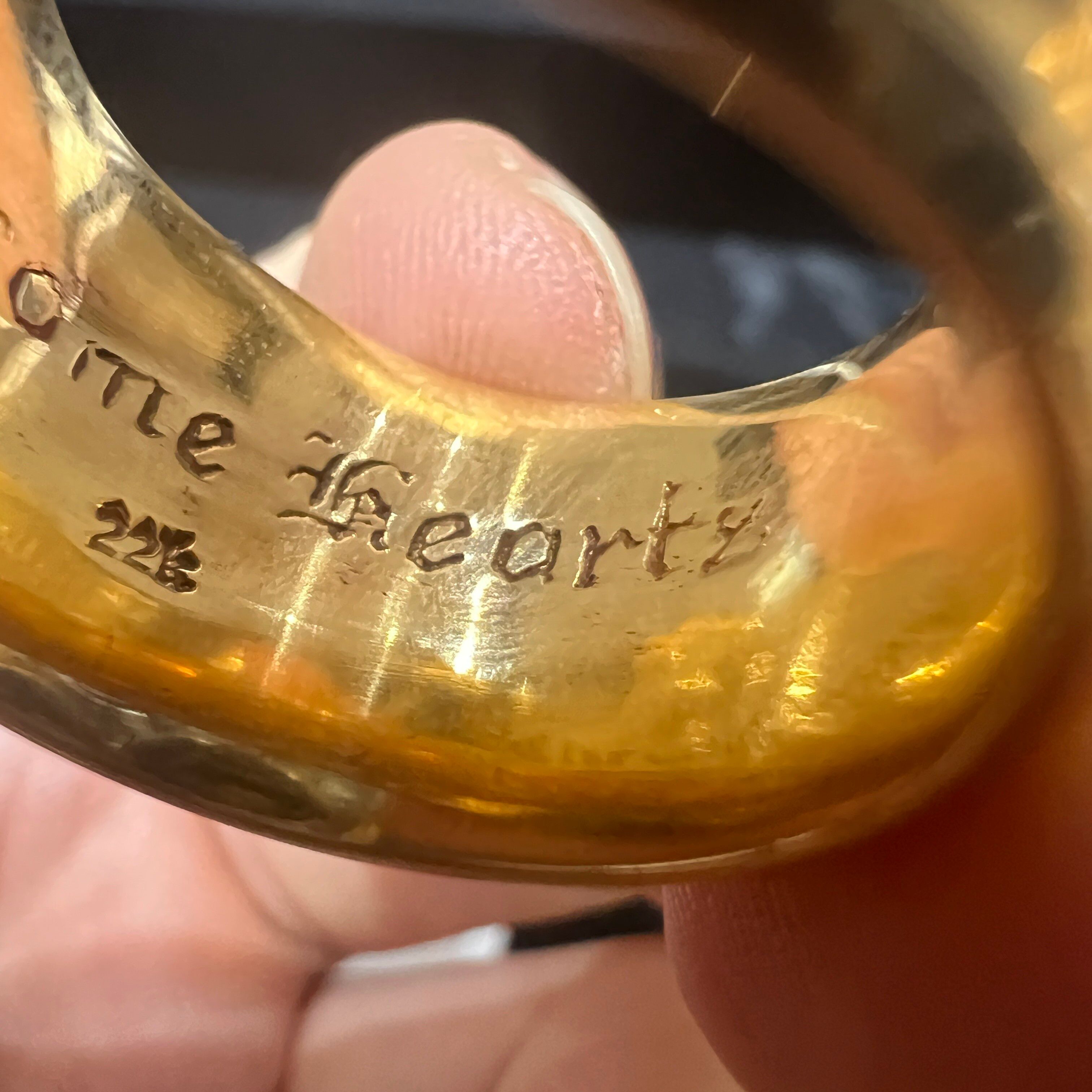 Chrome Hearts Gold Diamond Dagger Ring US9 - 7