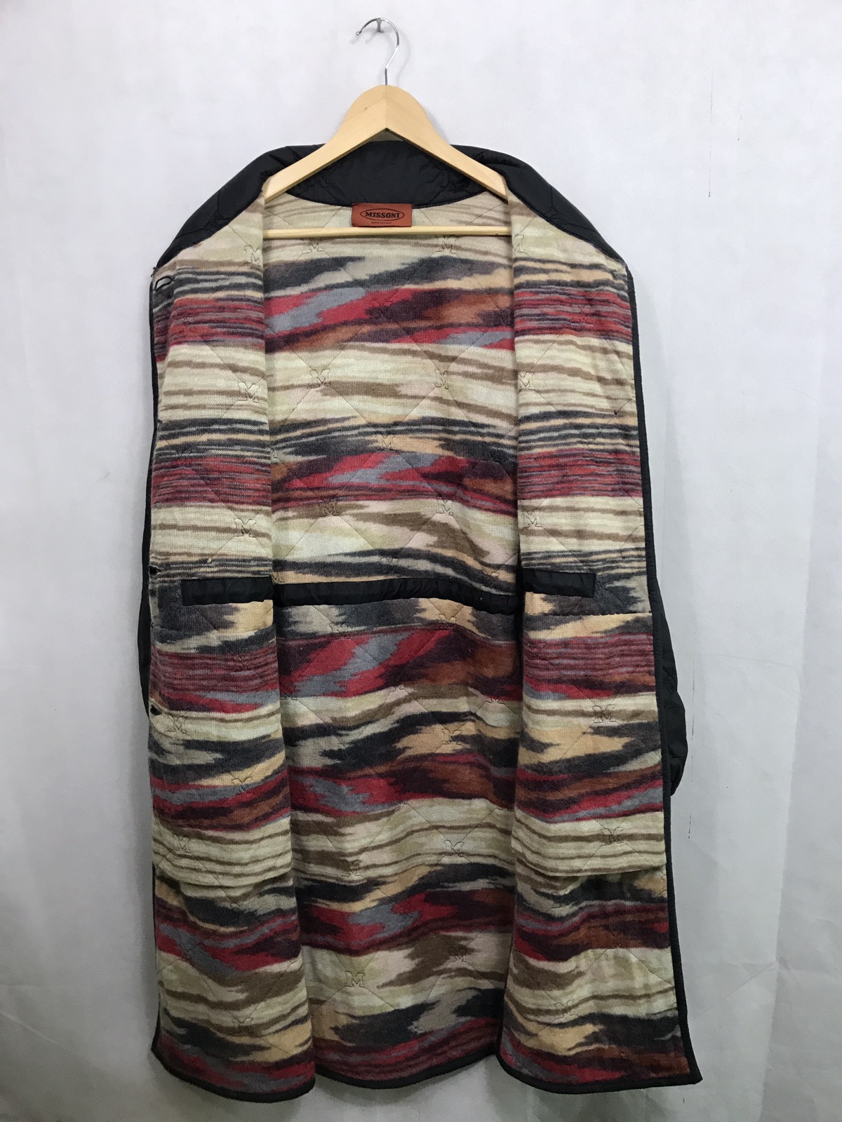 🔥MISSONI MOHAIR LINED QUILTED LONG COAT MADE IN ITALY - 12