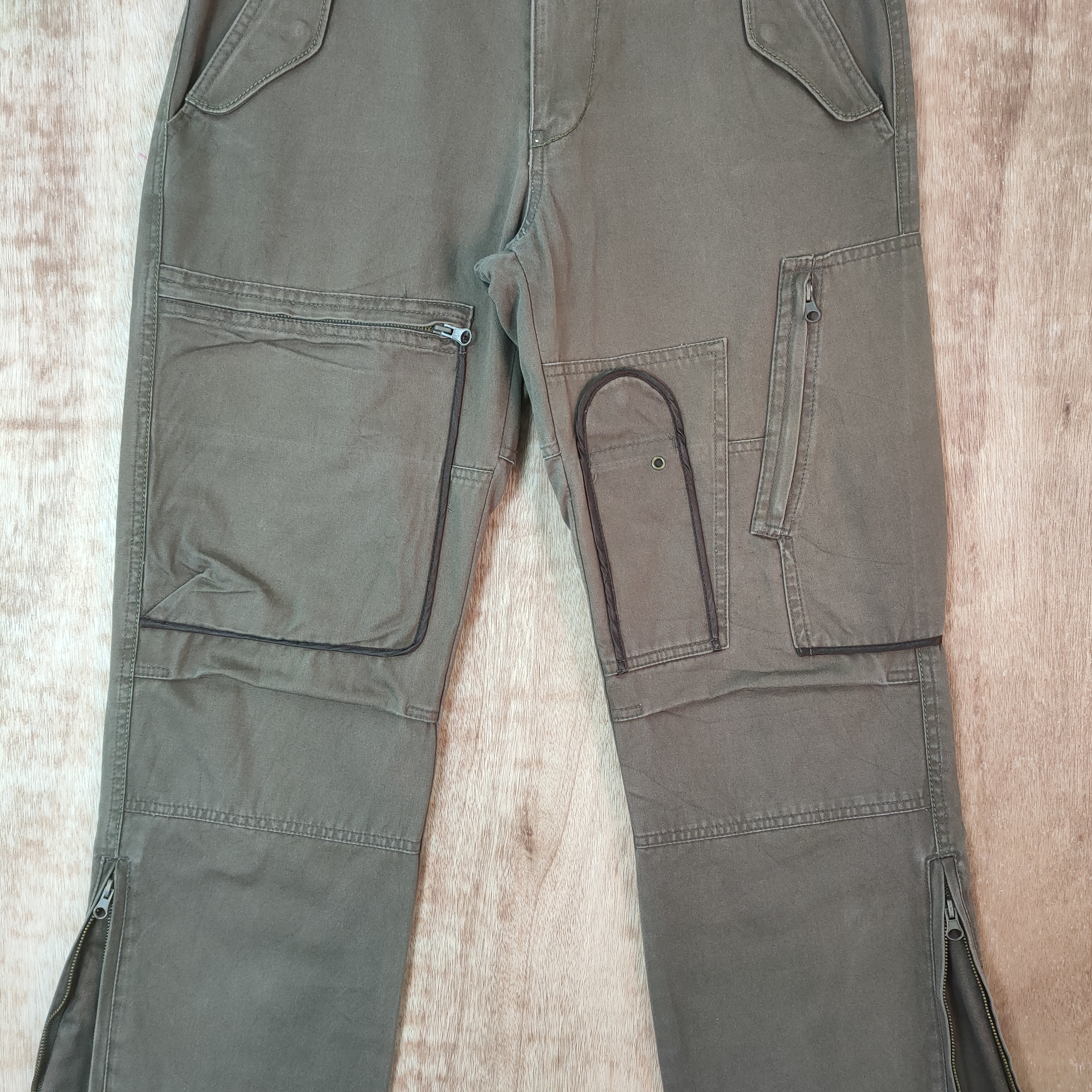 Vintage - VINTAGE GLOBAL WORK CARGO PANTS/ ZIP LEG OPEN - 6