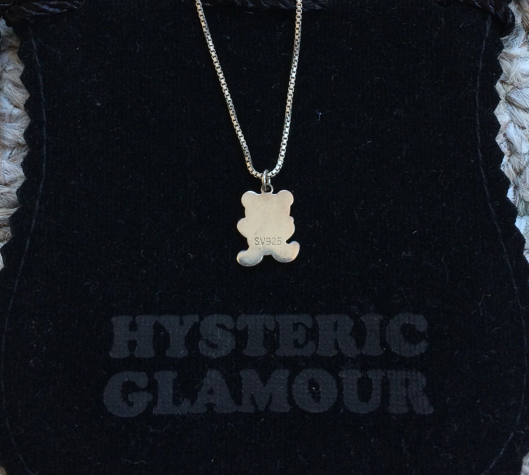 Hysteric Glamour Sterling Silver Fuck Bear Necklace + Bag - 2