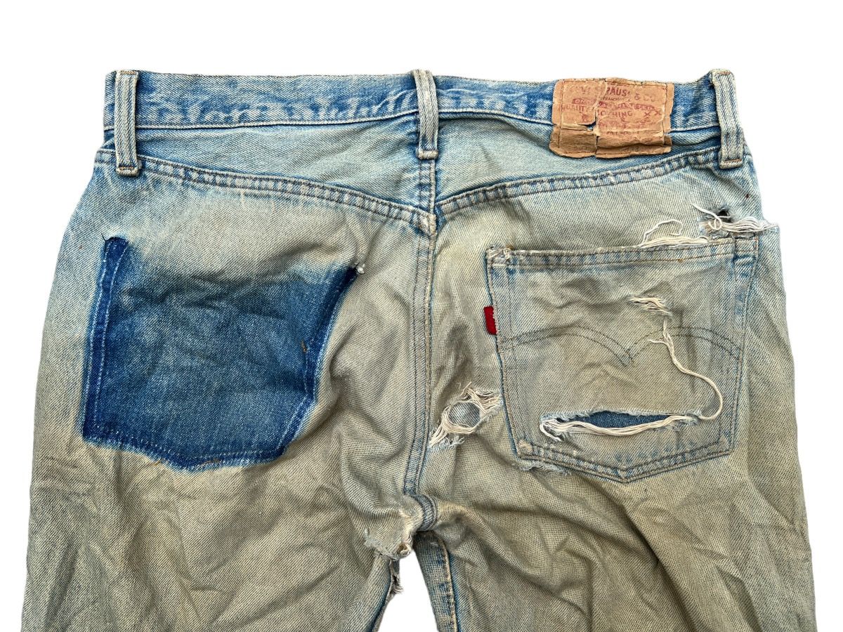 Vintage 70s Levi’s 501 Selvedge Distressed Denim Jeans 32x31 - 4