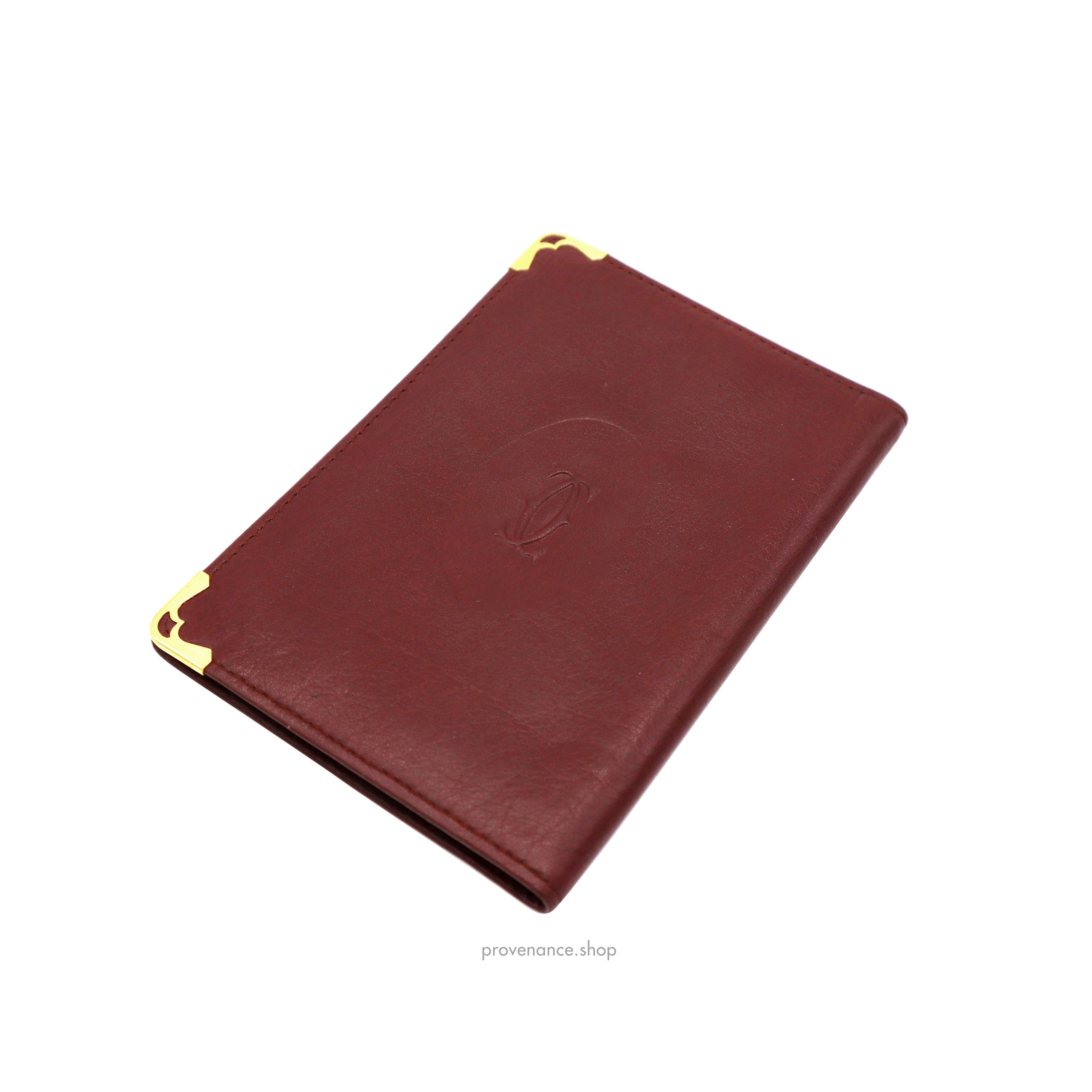 Cartier Passport Holder Wallet - Burgundy Leather - 4
