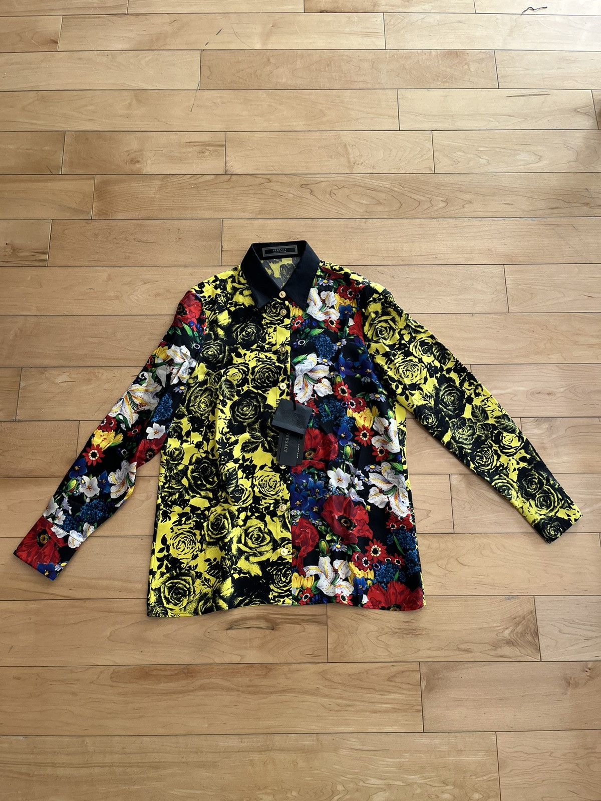NWT - Versace Floral Silk Blouse - 1