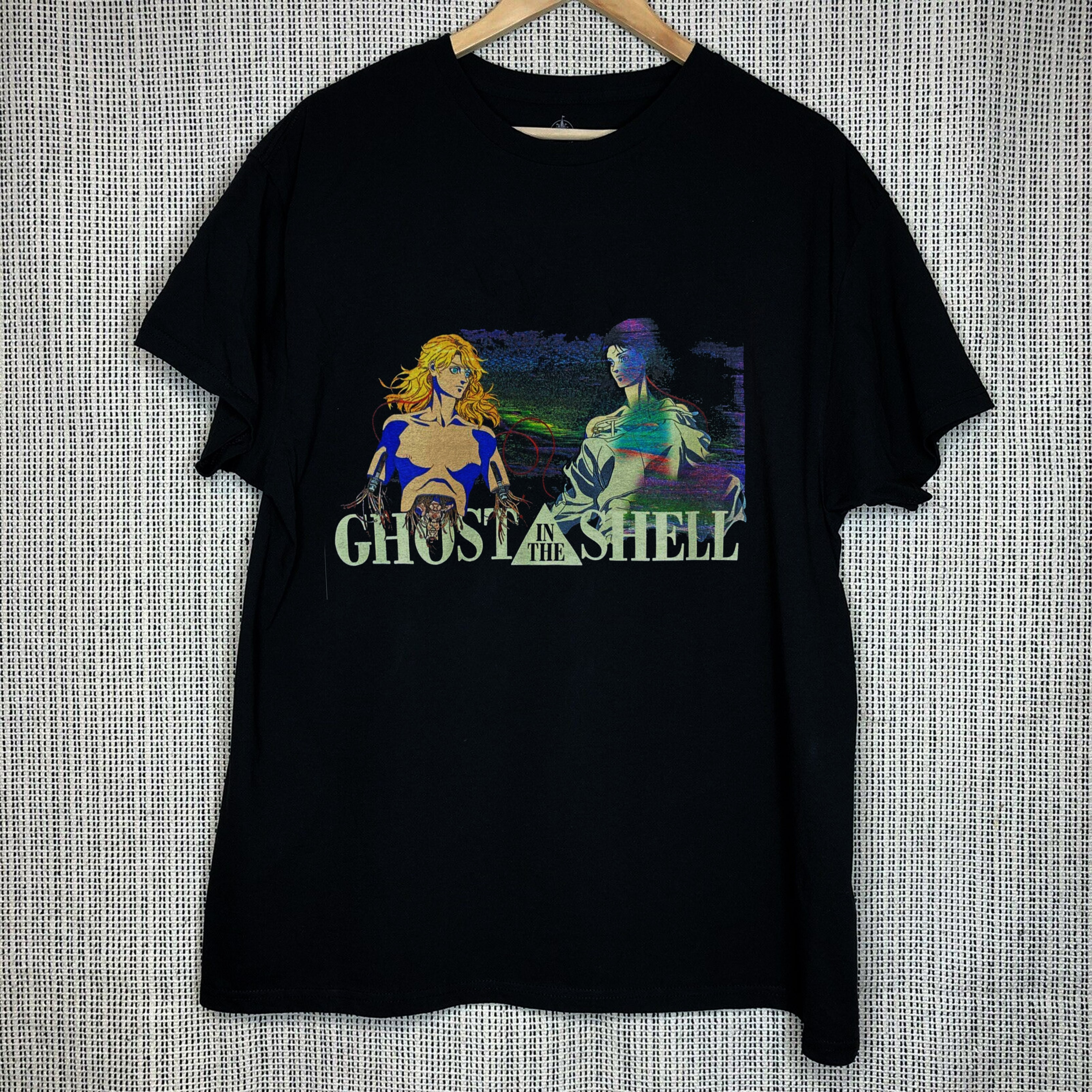 Ghost In The Shell Anime Movie Black Tee Shirt Vtg Style - 1