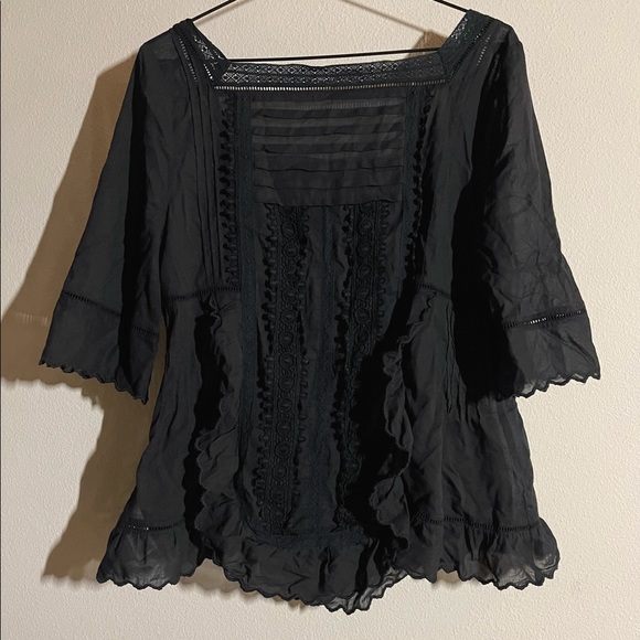 Juicy Couture VTG Y2K Gothic Lolita Peasant Blouse - 2