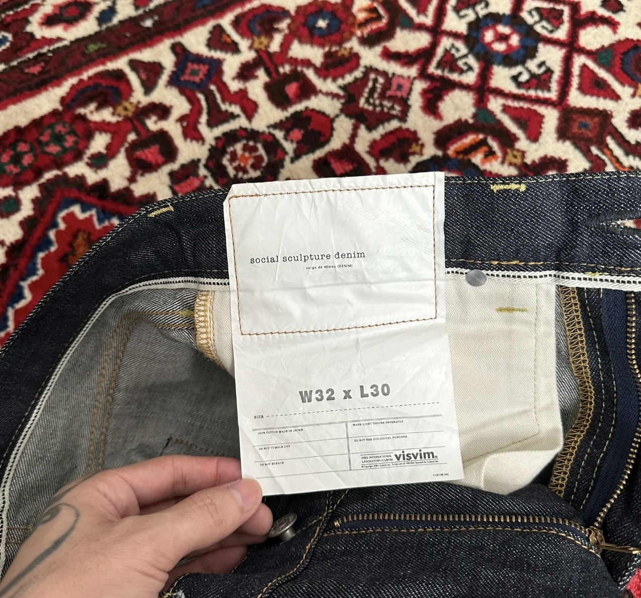 Visvim 04R Black Raw Denim Jeans - 7
