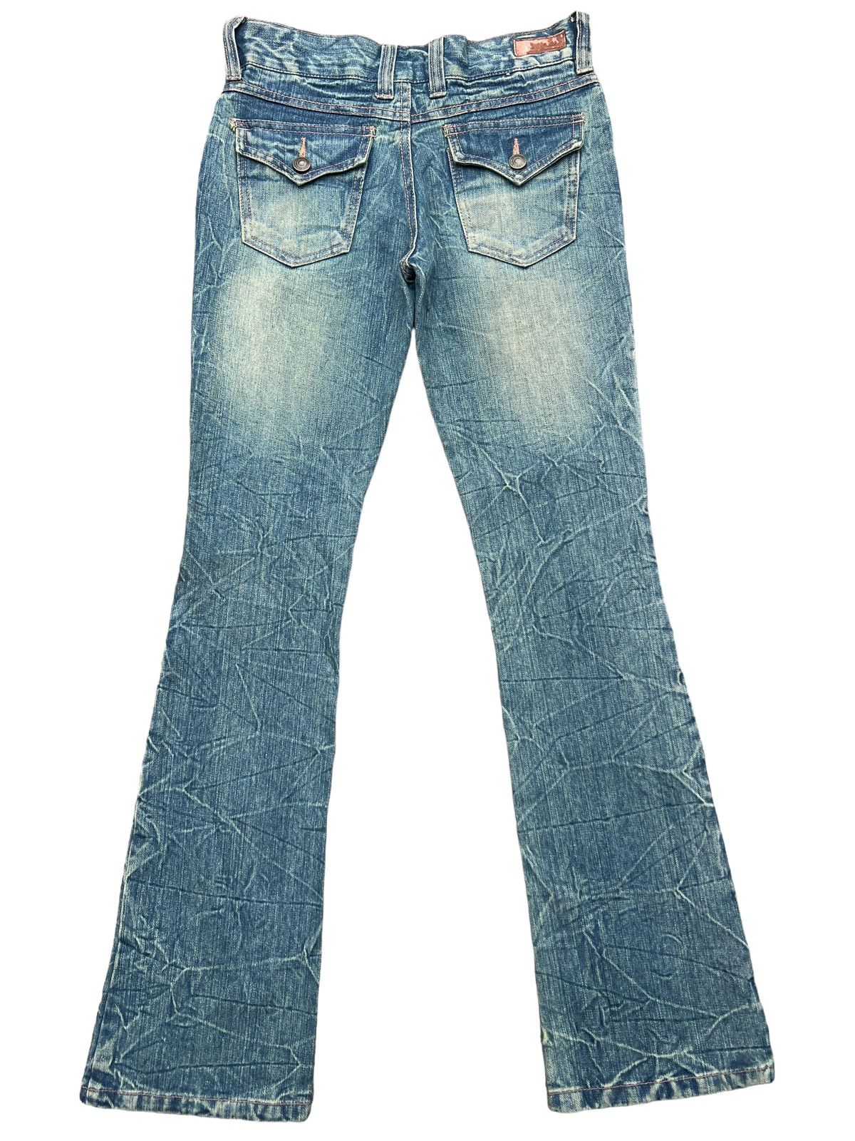 Hype - Japanese Brand Distressed Mudwash Flare Denim Jeans 28x30.5 - 3