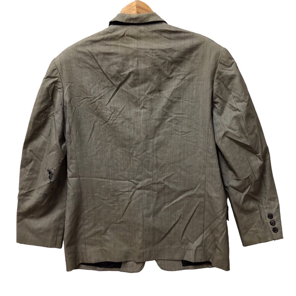 Vintage y’s for men distrested wool suit jacket - 3