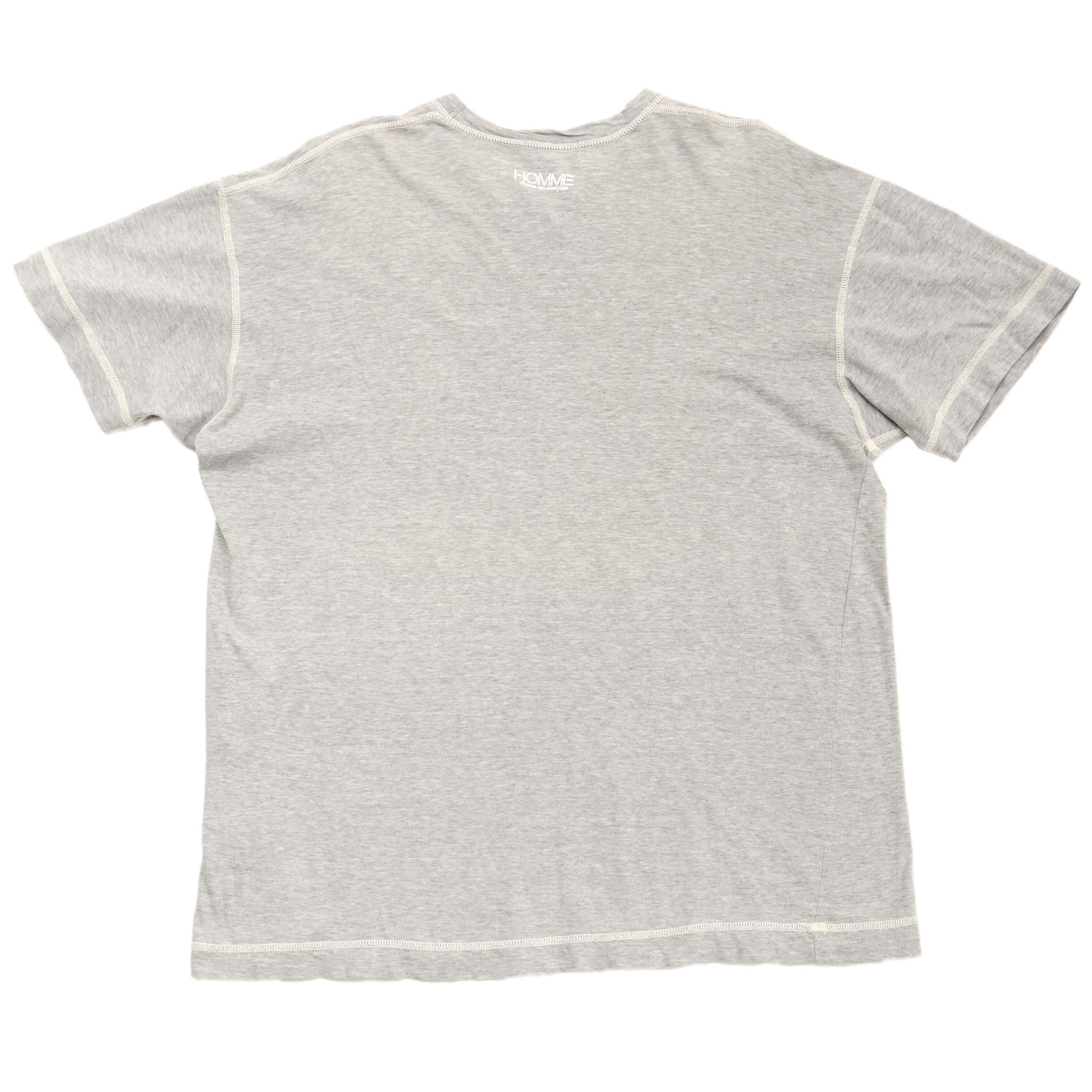 Contrast Stitching Cotton T-Shirt - 2