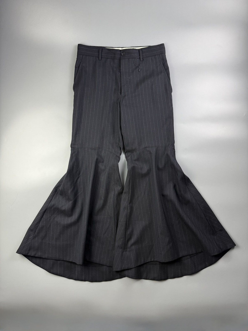 CDG - AD2017 - Pinstriped Wool Flared Trousers - 1