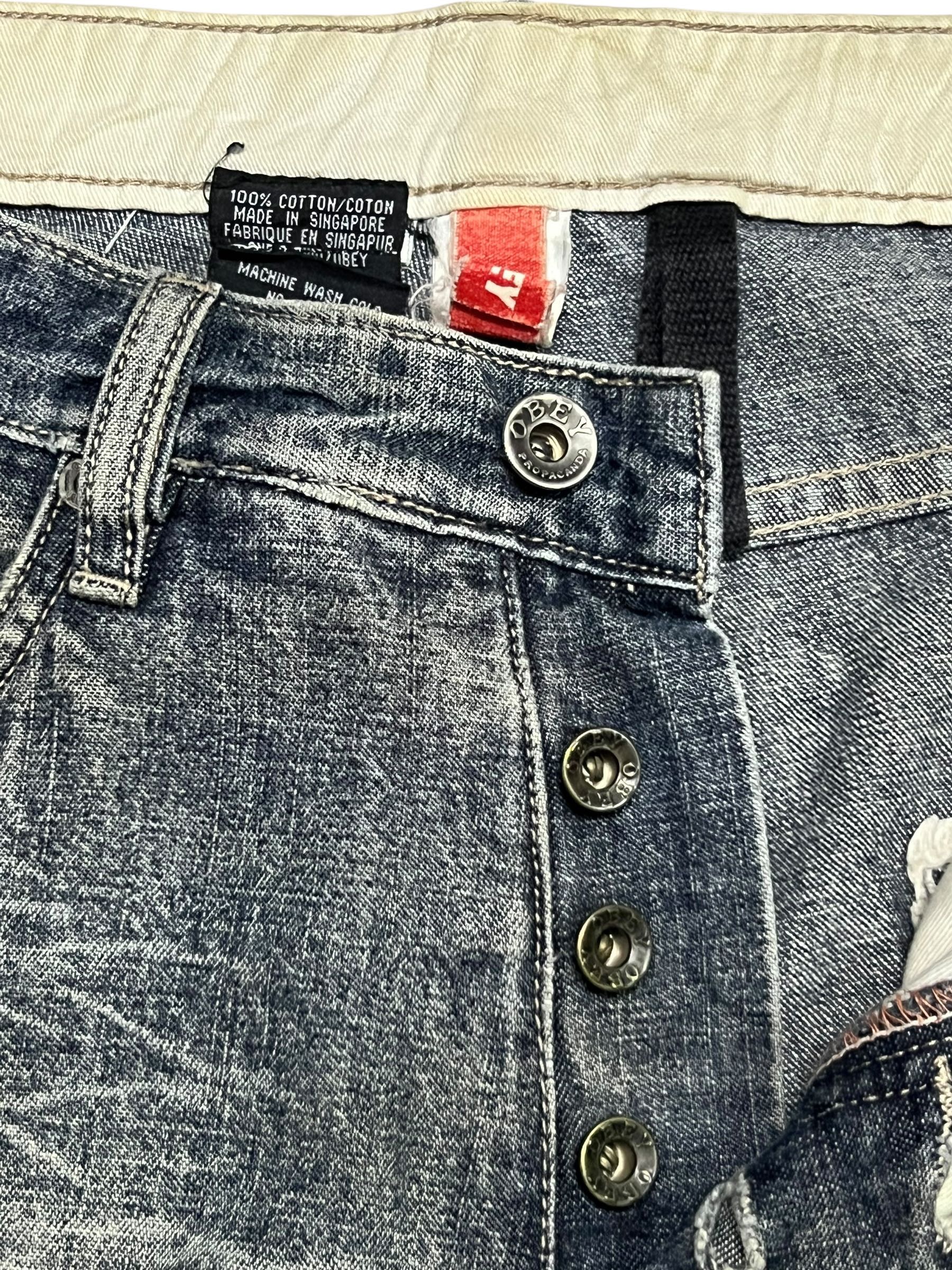 The Obey Fiend Club Distressed Crash Jeans - 8