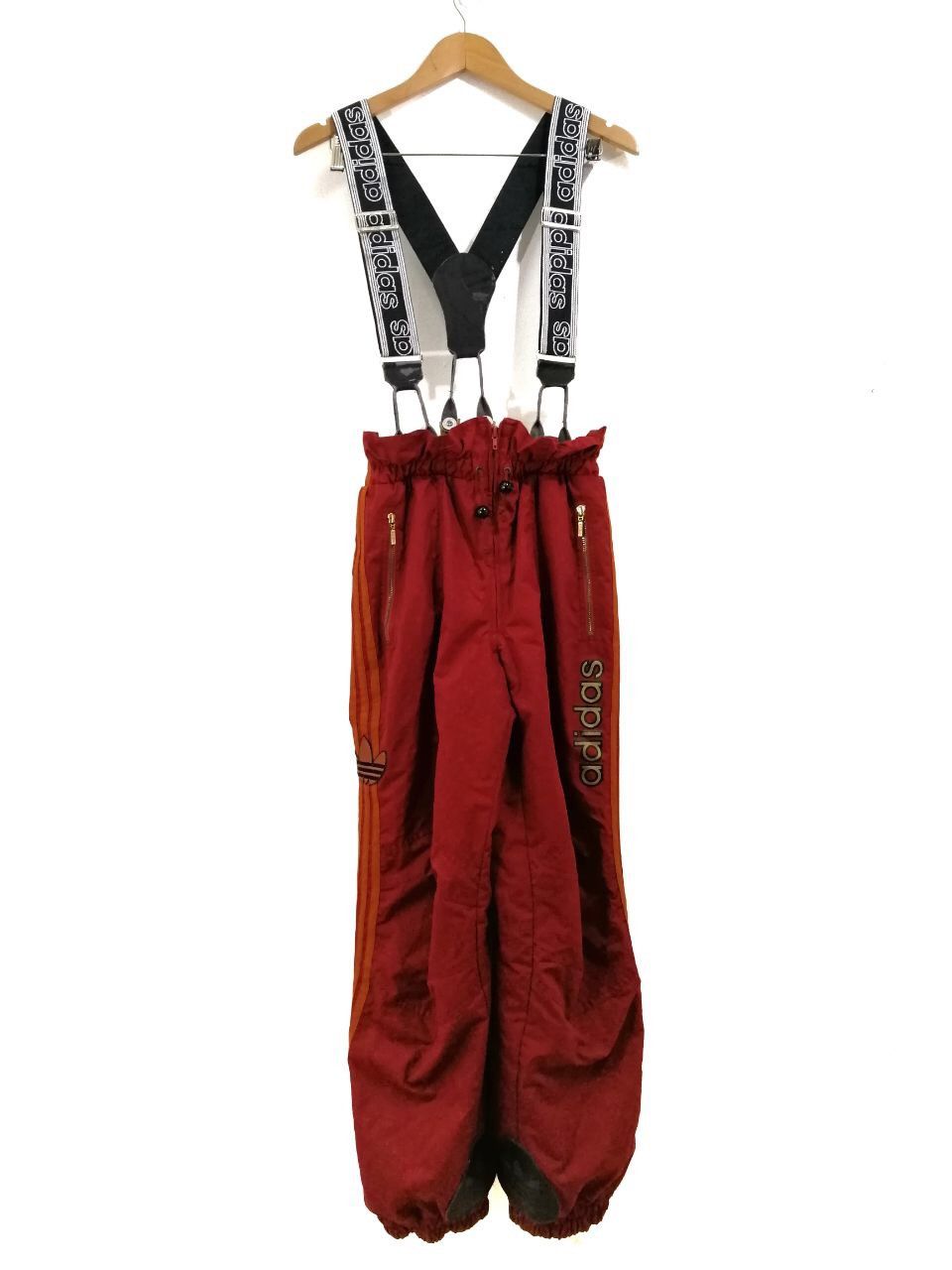 Vintage Adidas Orange Color Ski Wear Pants Overall Size L - 1