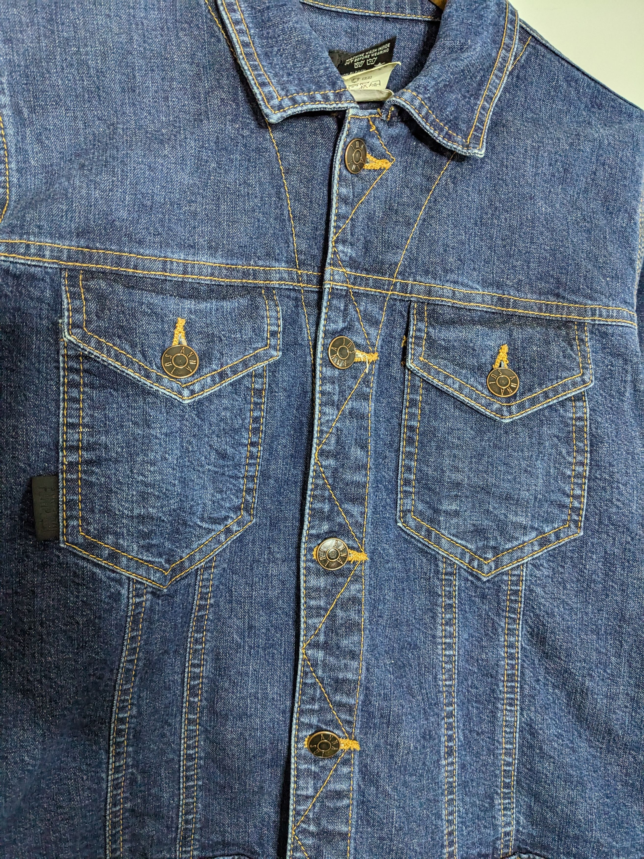 Anna Sui Designer Blue Denim Jacket Small Cropped Button Up - 5