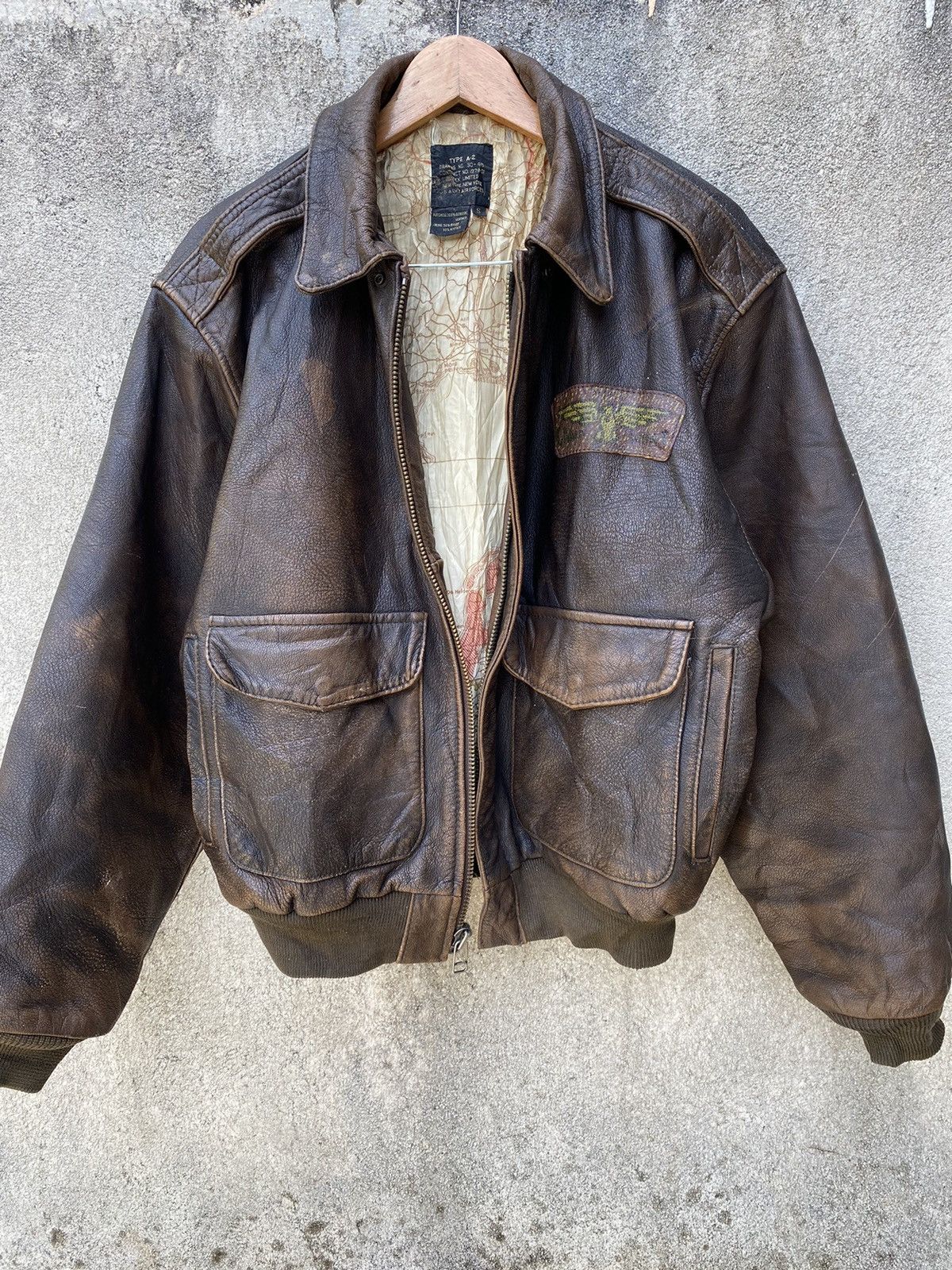 🔥 1980’s Avirex Glenn Miller Aaf Band Leather Bomber Jacket - 4