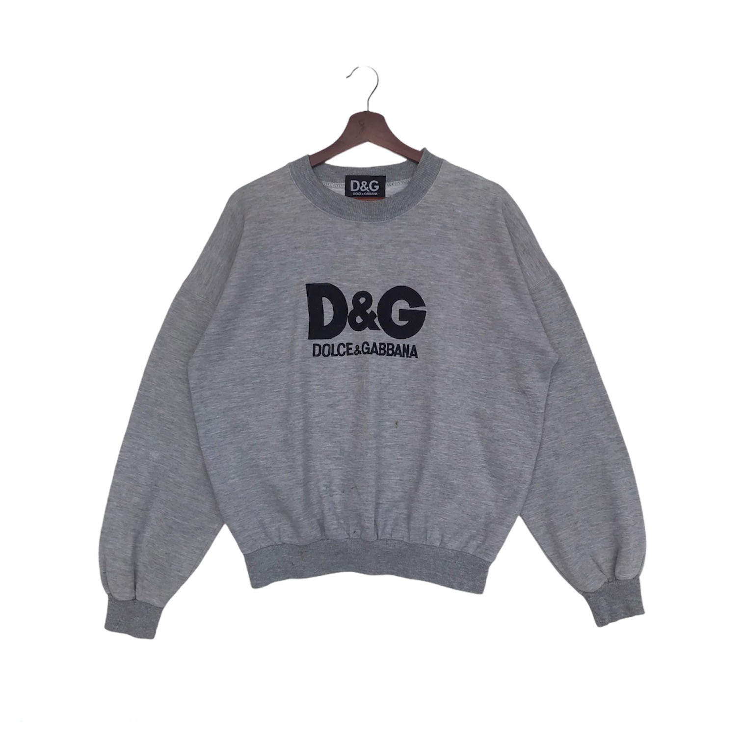 Vintage Dolce and Gabbana big logo embroidered sweatshirt - 1