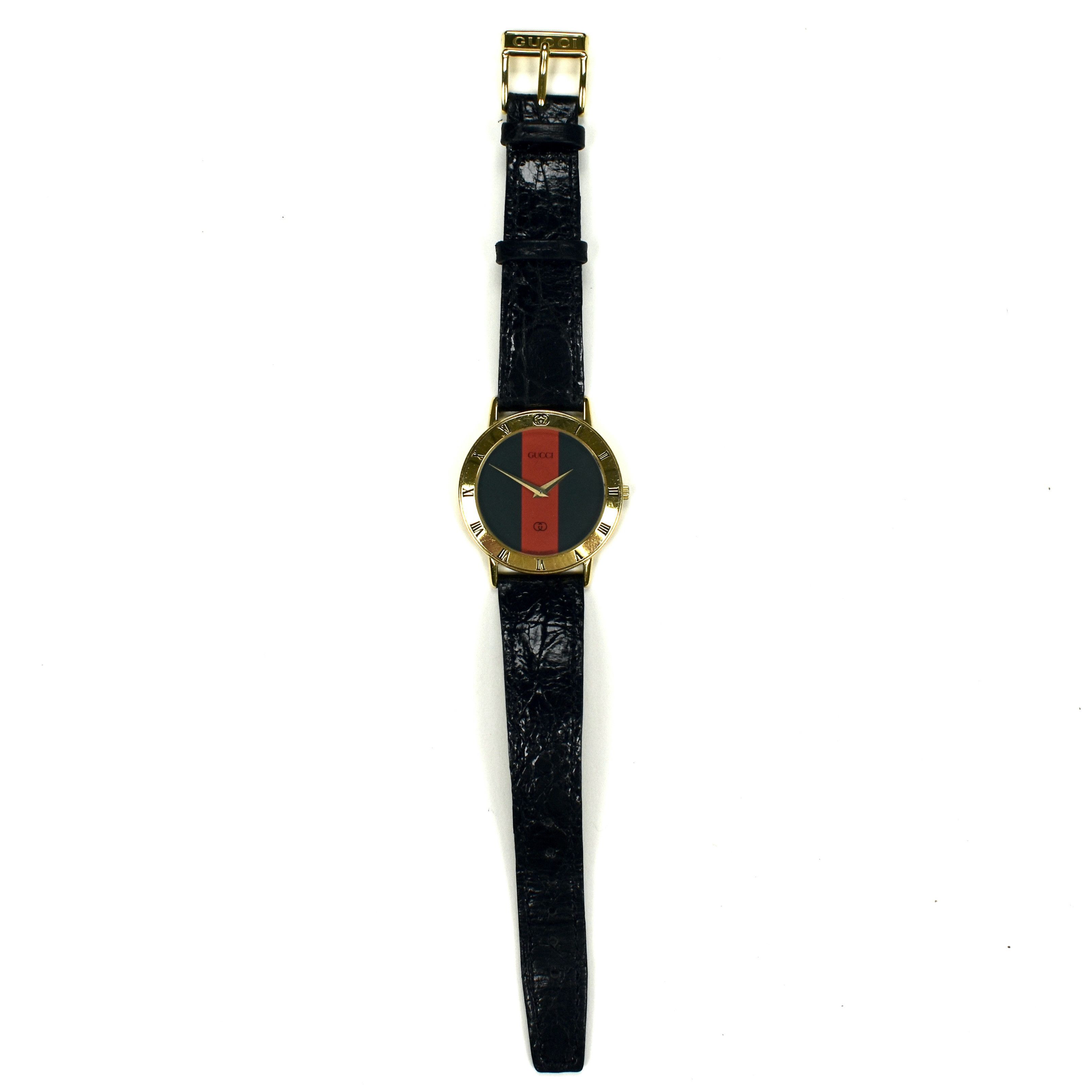 Gucci 3000M Gold Web Dial Watch - 7