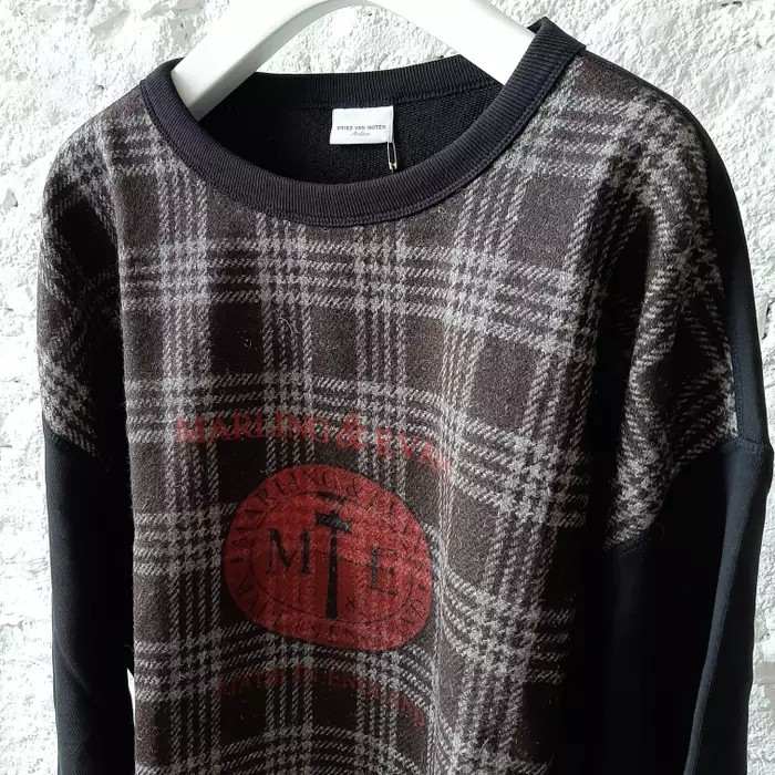 Dries Van Noten Marling & Evans wool and cotton plaid crewneck - 2