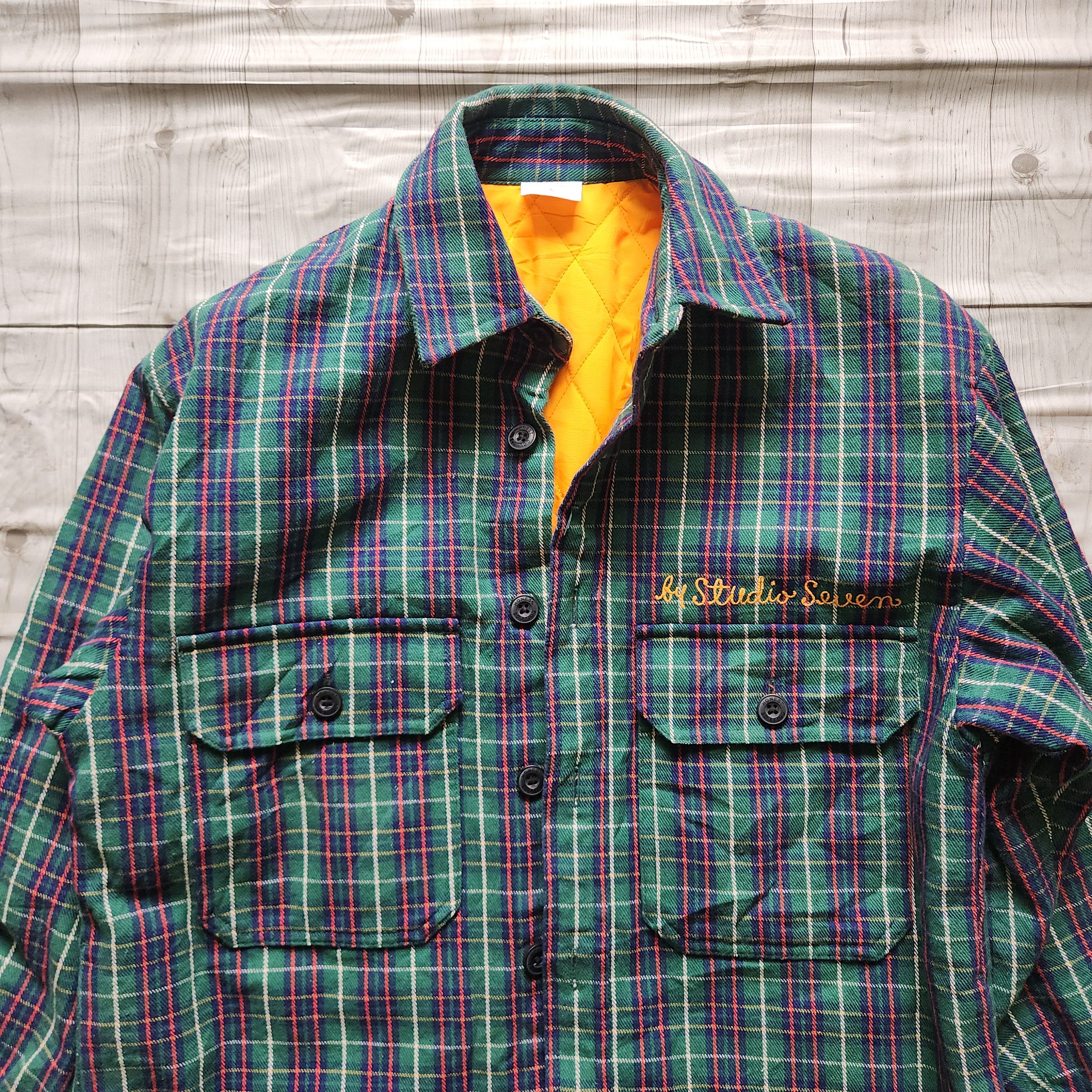 Japanese Brand - Studio Seven Flannel Honest College Blanket Shirts - 3