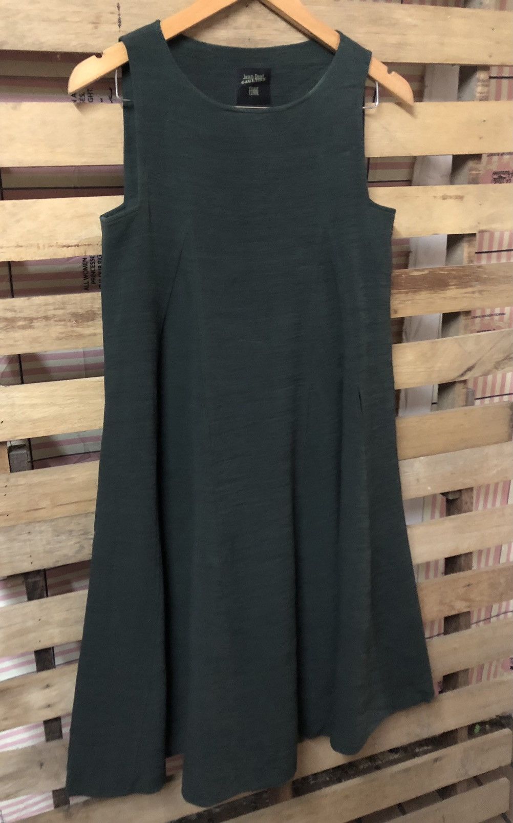 🔥Jean Paul Gaultier Femme Dress Olive Green Japan Made - 3