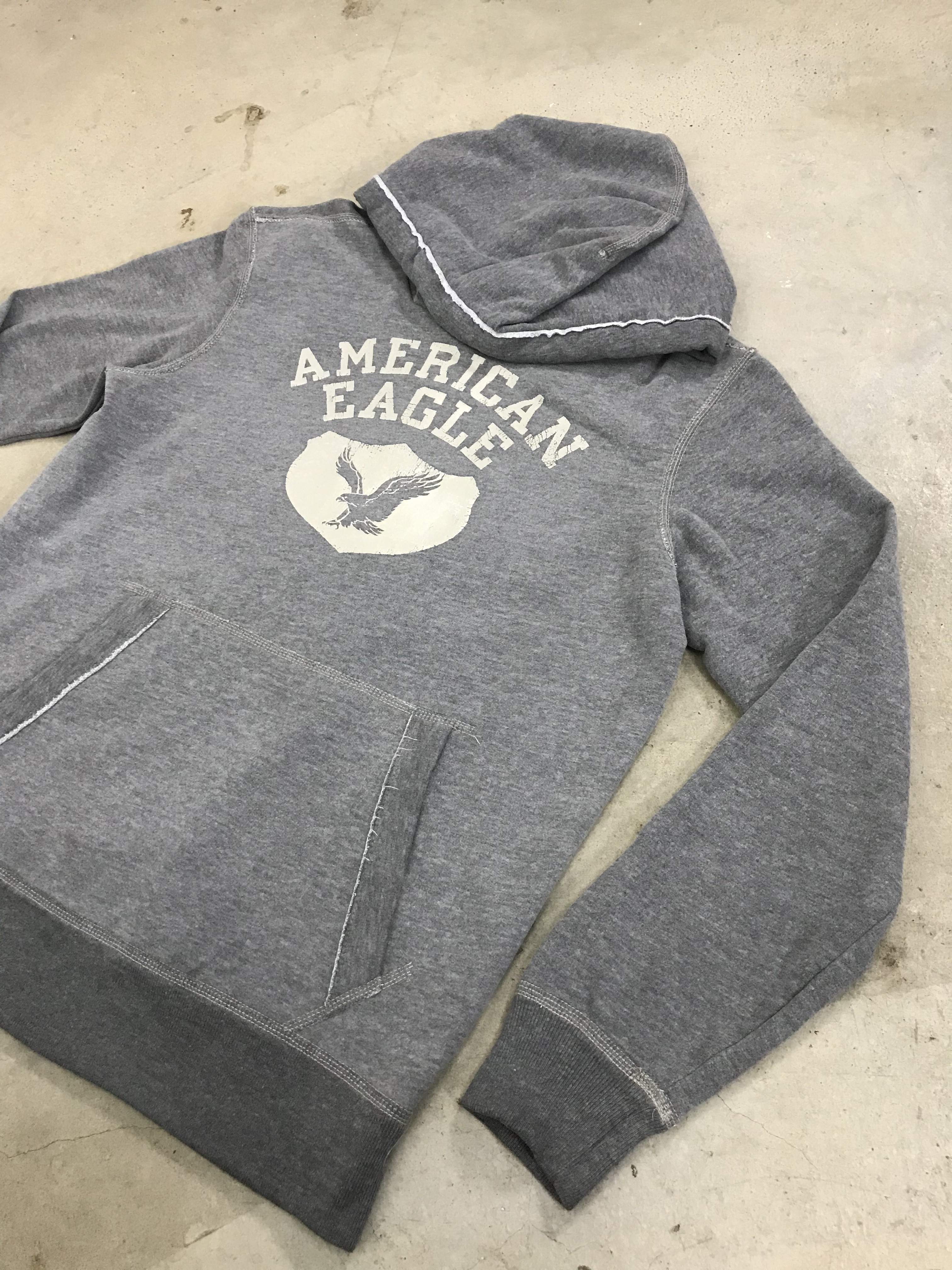 American Eagle Outfitters - American Eagle Hoodie Big Logo Sweatshirt Pullover #2191 - 5