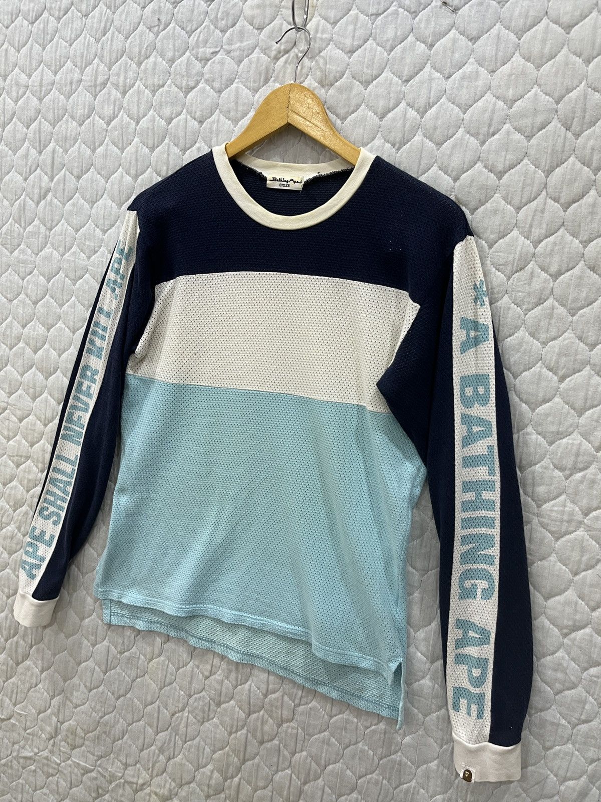 A BATHING APE CYCLES MESH LONG SLEEVE TEE - 2