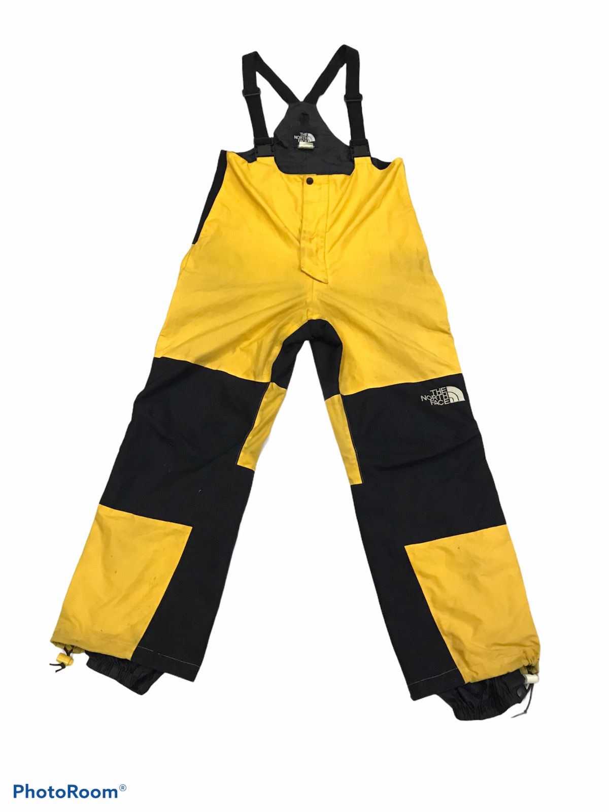 THE NORTH FACE” GORE-TEX SKI PANTS BIBS OVERALLS IN YELLOW - 1