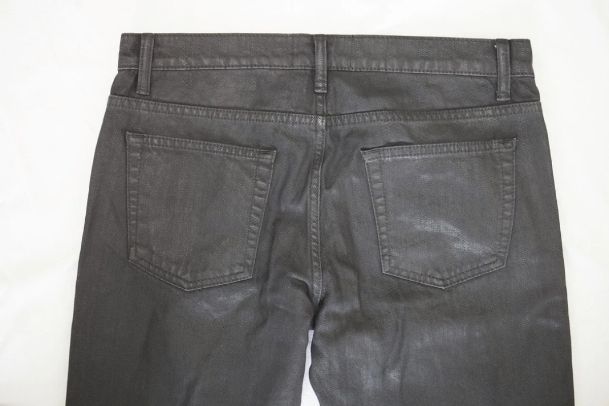 NWT Black Coated Waxed Raw Jeans 29 RARE - 5