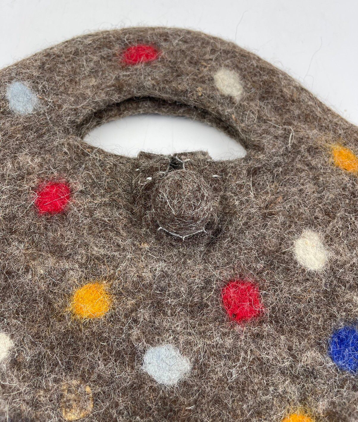 Very Rare - custom made wool style handle bag - 2