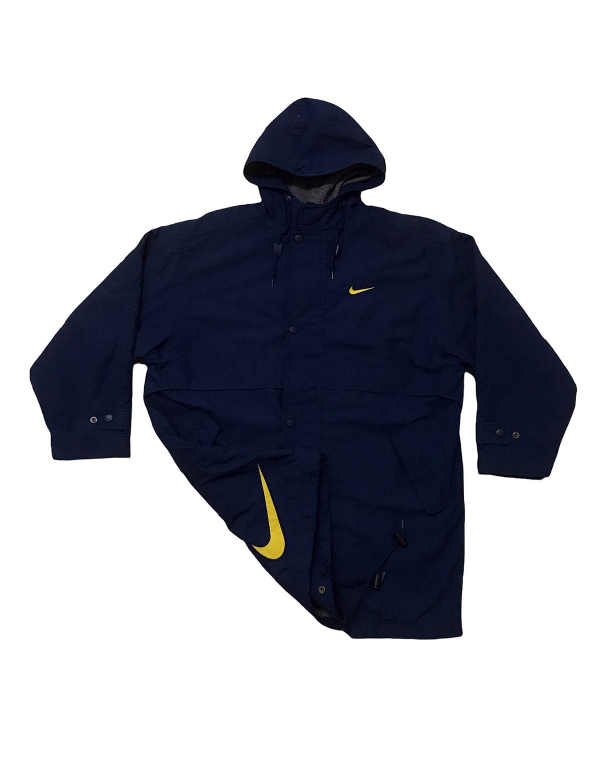 Vintage Nike Swoosh Big Logo Parka Windbreaker Rare jacket - 1