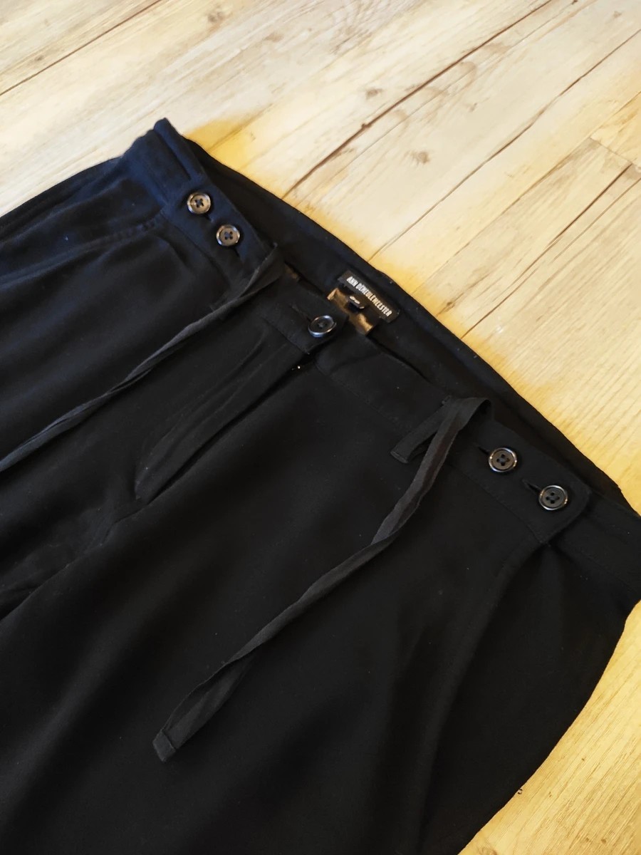 Black buttoned lightweight pants - 2