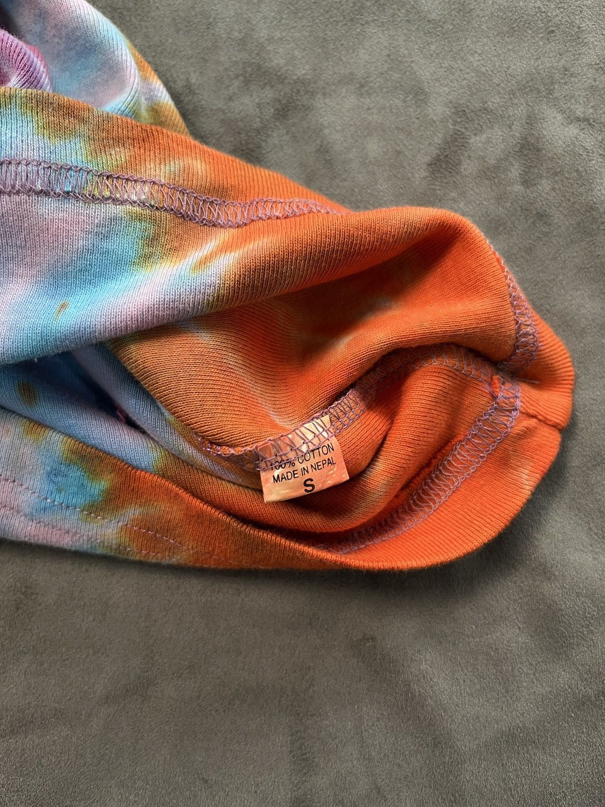 Deadstock Nepal Handmade Tie Dye Swirl Multicolor Crop Top - 10