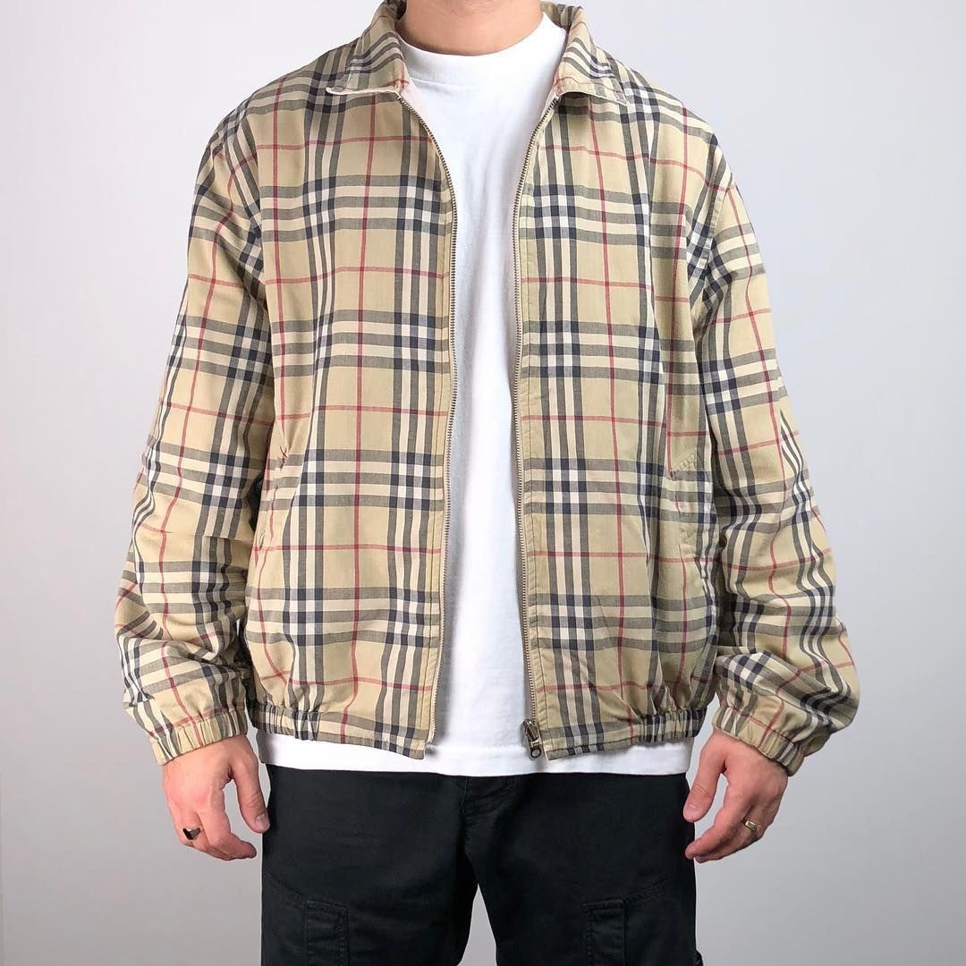 🔥💰BINDING OFFER💸NOVA CHECK BURBERRY LONDON REVERSIBLE JACKET - 1