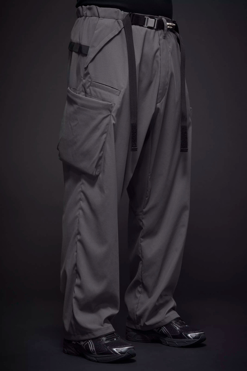 P55-M Nylon Stretch Cargo Trouser BLAUGRAU } - 1