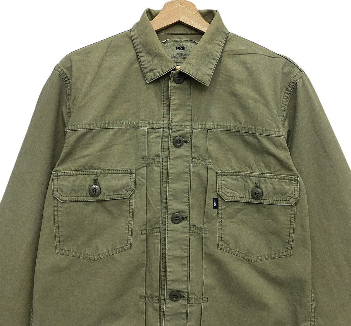 MILITARY BUTTON SHIRT JACKET BY PEG MADE IN JAPAN - 6