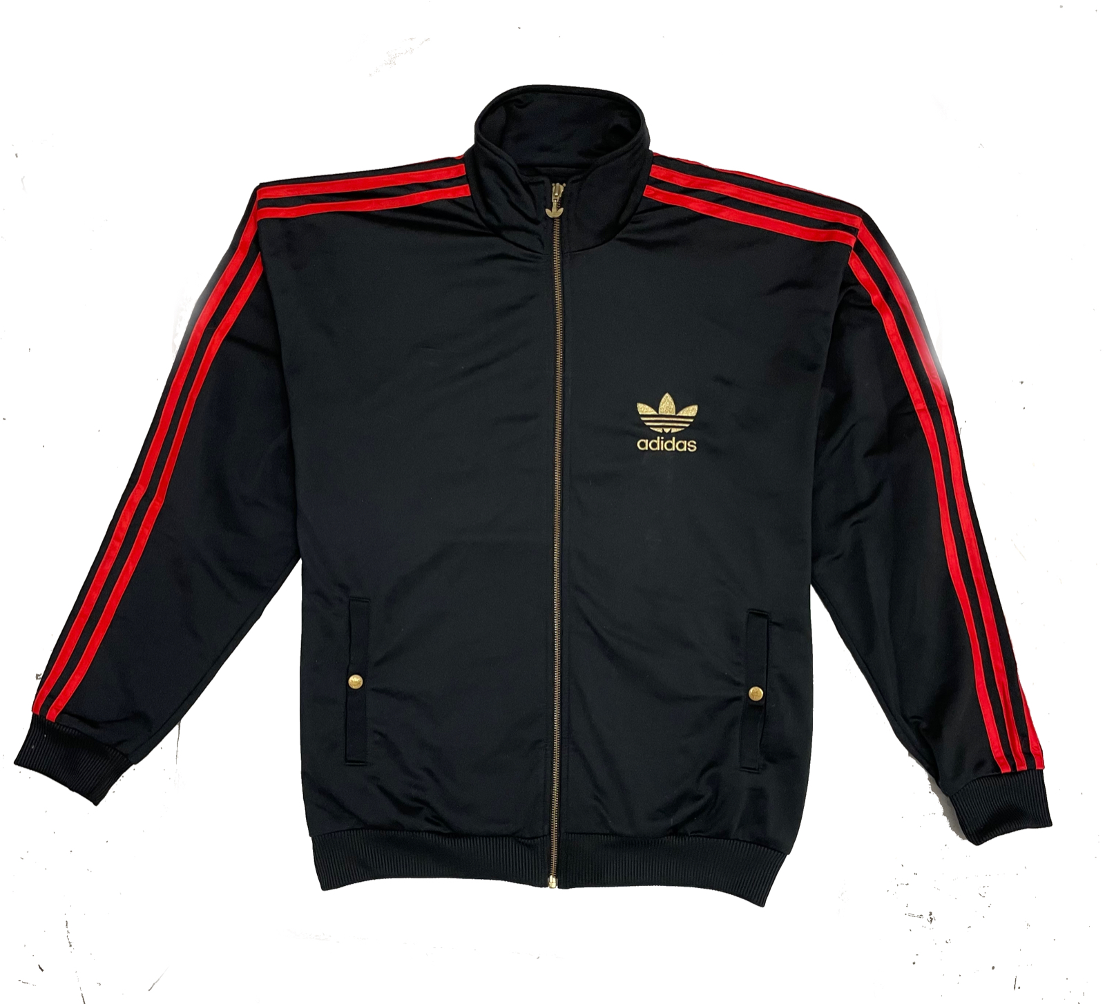 adidas RARE Vintage Adidas Black Track Jacket with Red