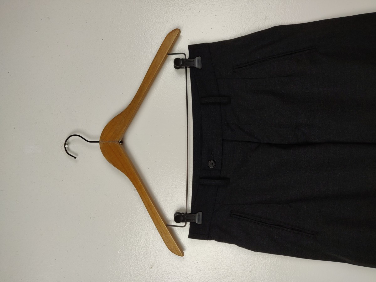 Black - Wide Pant Bottom Trouser - 2