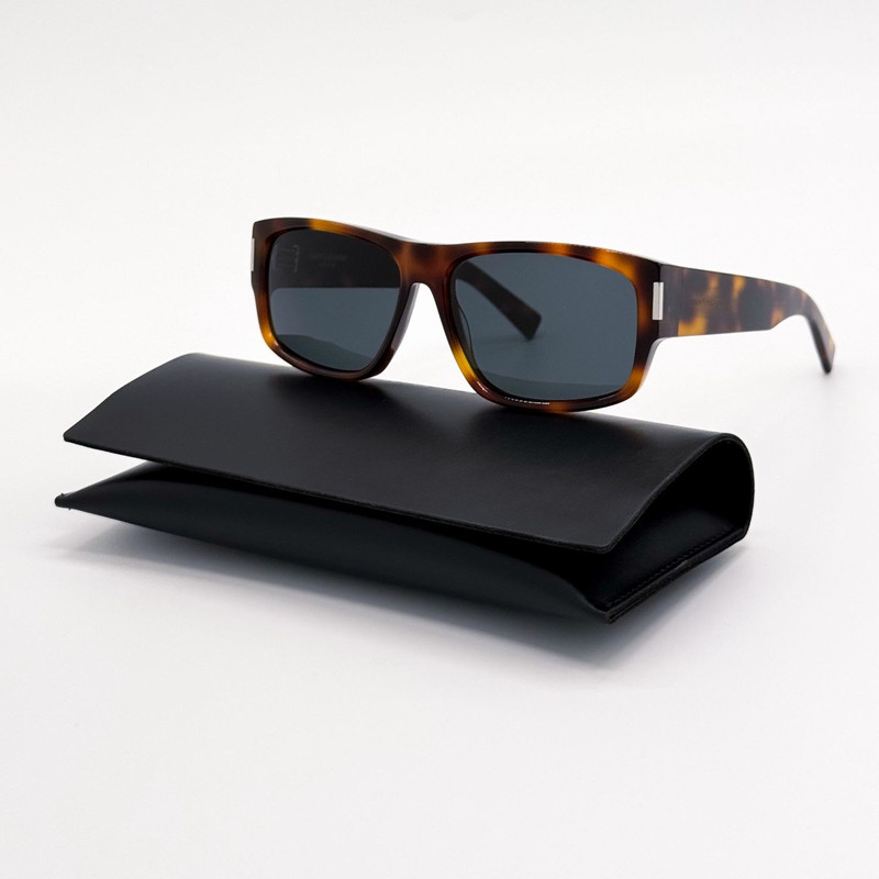 New Saint Laurent Sunglasses SL689 002 Havana Gray Square Ey - 1