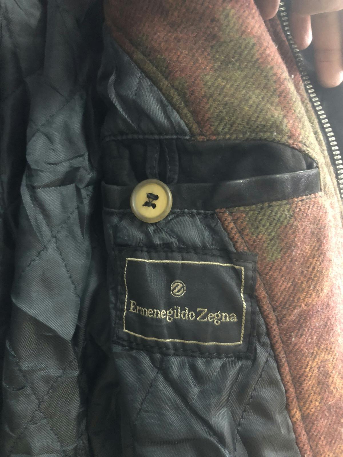 🔥1of1 ERMENEGILDO ZEGNA Pelle Leather Jacket Hoodie Italy - 9