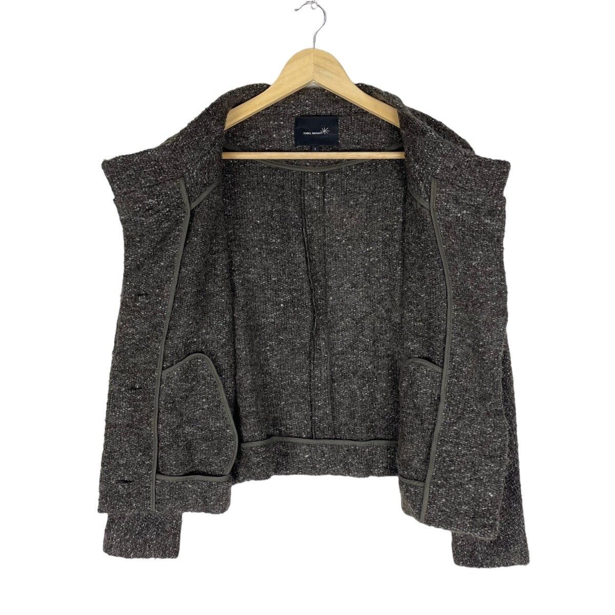 🌟ISABEL MARANT MOHAIR CROPPED BUTTON JACKET - 7
