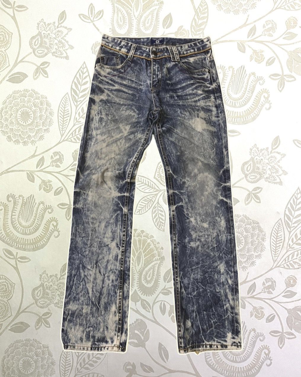 Vintage - INTERROGATION BLEACH DENIM JEANS AVANT GARDE - 1