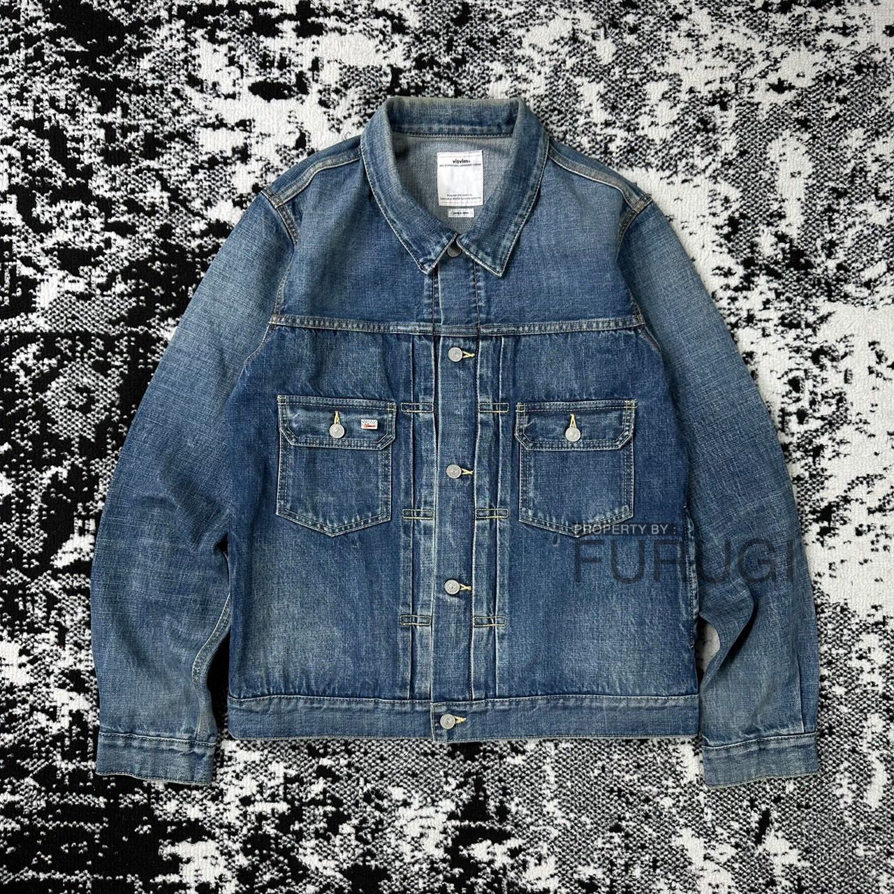 VISVIM SS101 DMGD 1001 JKT 18AW + PIN BADGE