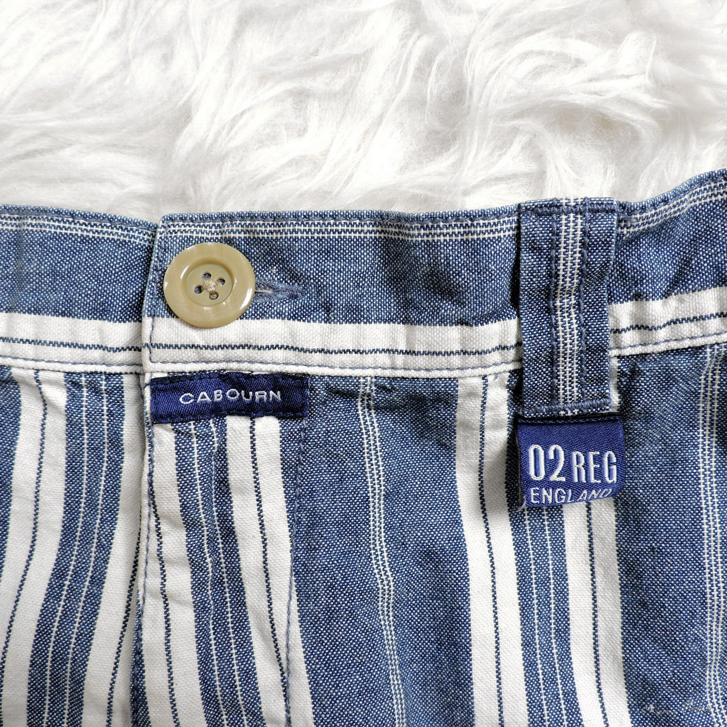 NIGEL CABOURN STRIPED SHORT PANTS - 4