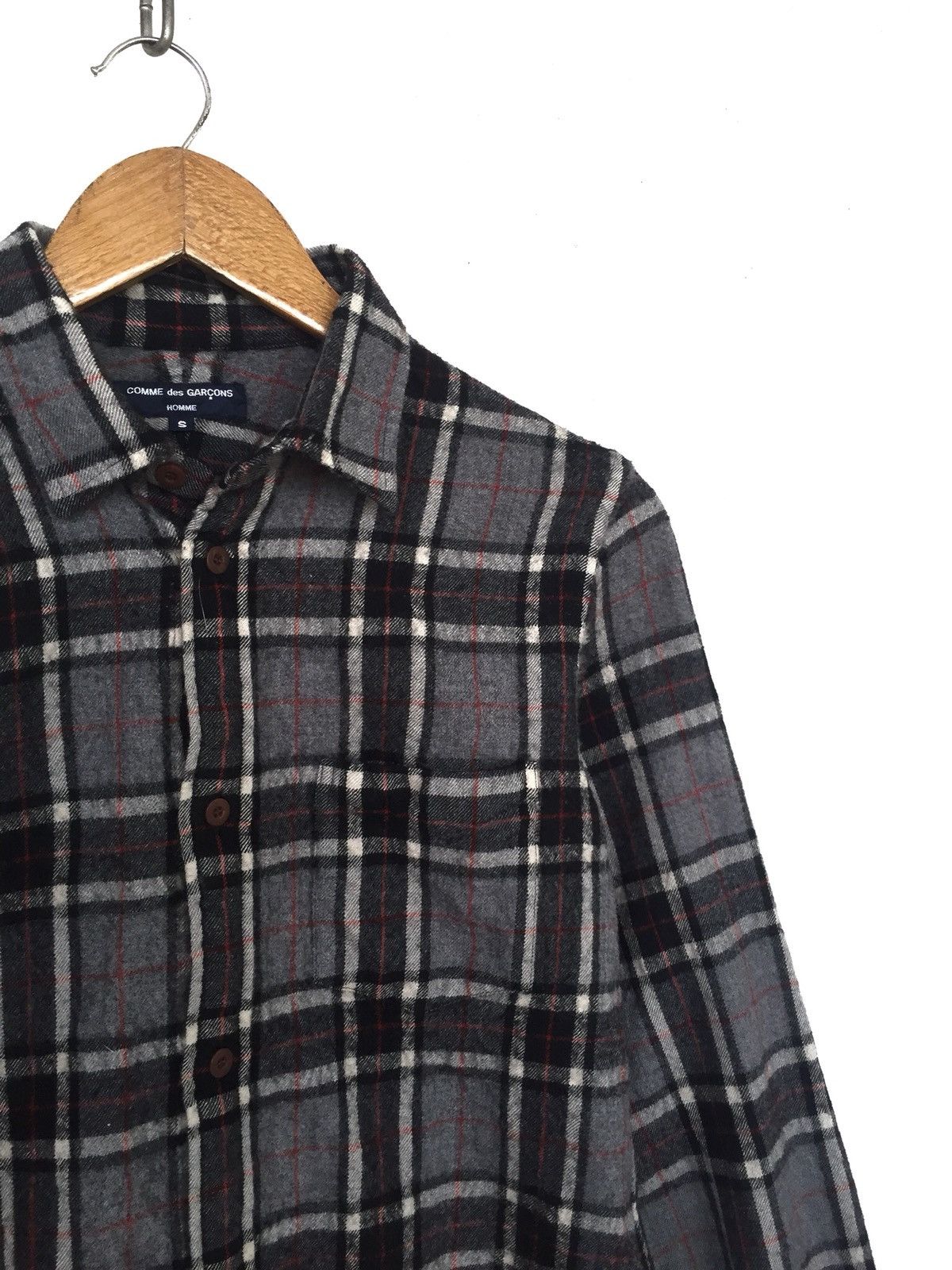 AW13 Comme des Garçons Homme Plaid Flannel Shirt - 1