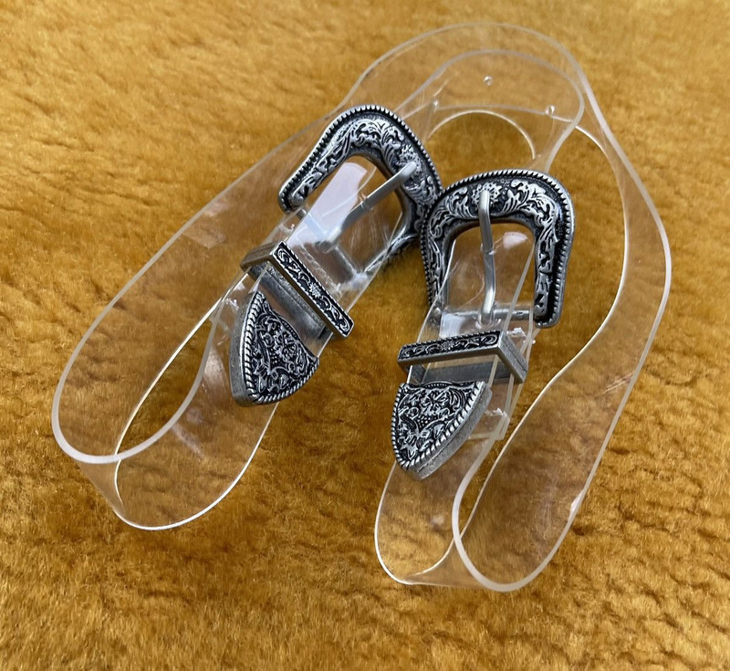 Japanese Brand - two buckle transparent belt - 1