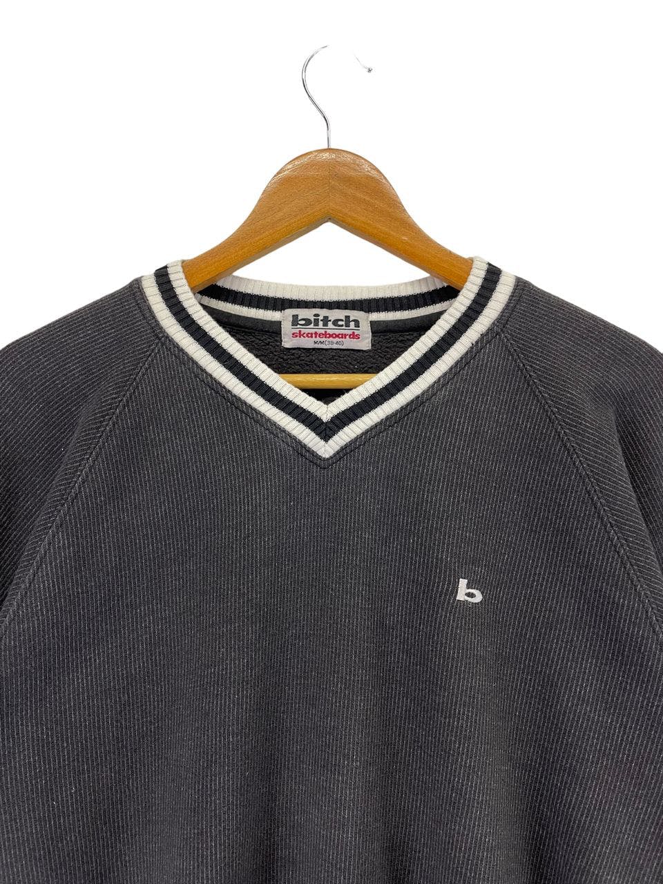 Vintage Bitch Small Embroided Logo Striped Sweatshirt - 3